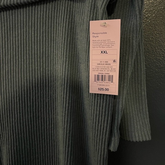 Soft Blue Ribbed Two-Piece Lounge Set - Picture 3 of 7